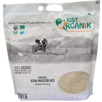 Just Organik Organic Hand Pounded Sona Masoori Rice - 10 Lb (4.5 Kg)