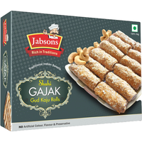 Case of 20 - Jabsons Shahi Gajak Gud Kaju Rolls - 350 Gm (12.35 Oz)