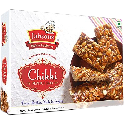 Jabsons Chikki Peanut Gud - 400 Gm (14.1 Oz)